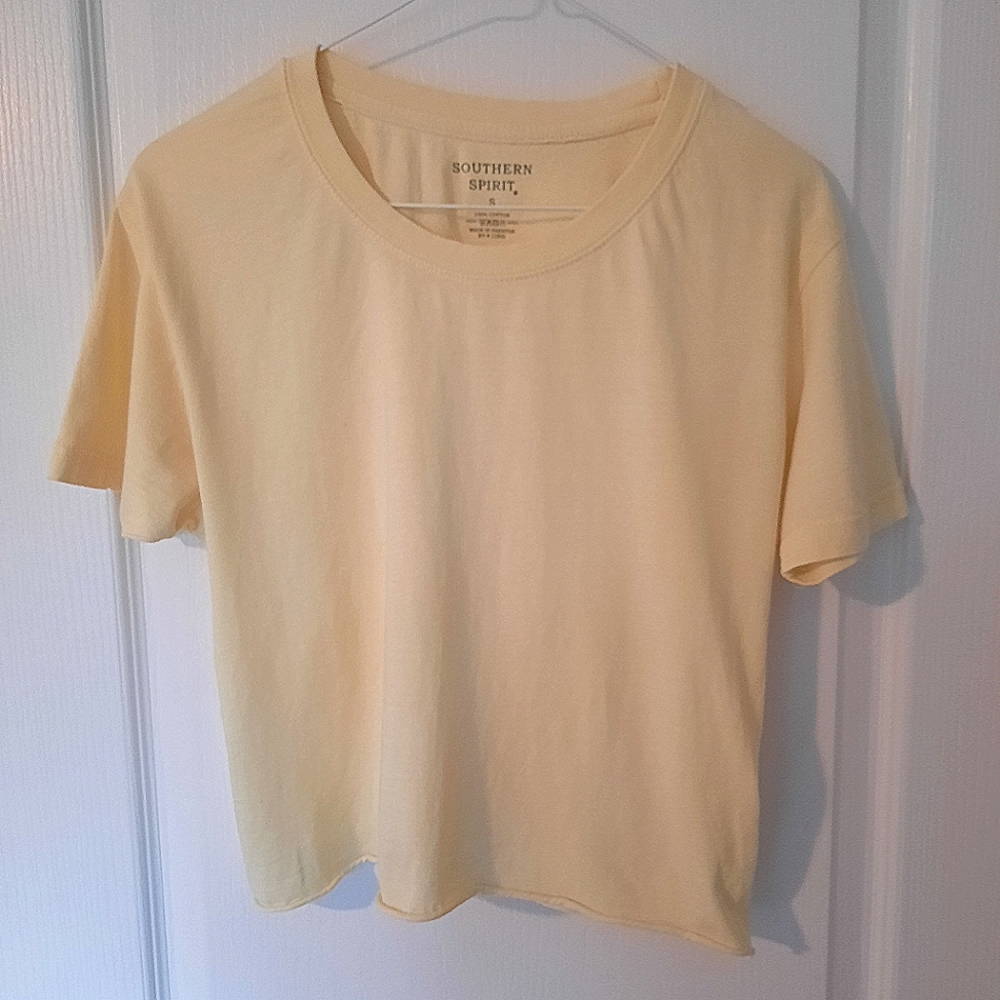 Yellow Cropped Tee